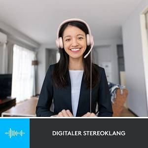LOGITECH H390 Headset on-ear wired USB-A rose