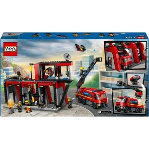 LEGO City Feuerwehrstation mit Drehleiterfahrzeug 60414