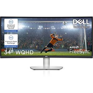 86.42cm/34 (34401440) Dell S3423DWC 21:9 WQHD VA 4ms 100Hz 2xHDMI DP USB-C Silver/Black