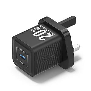 Vention Charger Wall GaN 20W 1xUSBC UK-Plug Mini Black FEPB0-UK