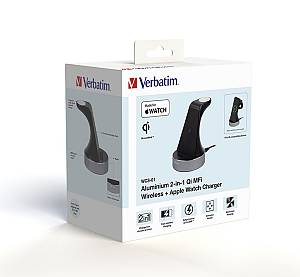 Verbatim Charger Desktop Wireless Qi MFI 2in1 Apple Devices WCS-01