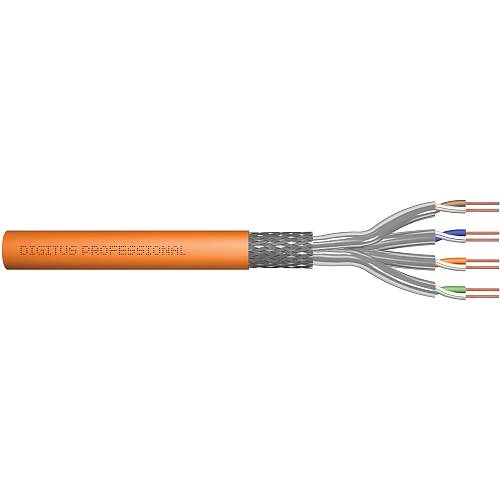 DIGITUS CAT.7 S/FTP Verlegekabel. 100m. simplex.100m.orange