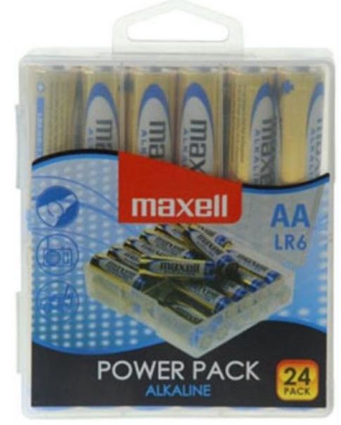 Maxell Batteries Aa LR6, 24PCS Power Pack, Alkaline 4902580748326