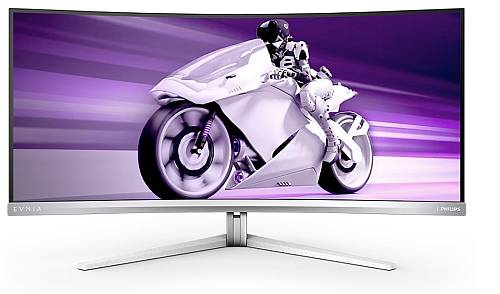 Philips Monitor 34, Evnia, Gaming, Curved, Cur Qd Oled, G, 3440x1440, 175 Hz, 0.03 Ms, 32:9, G-sync, Amd Freesync™ Technology-premium Pro, Speakers, Height Adjustable, Swivel, Tilt, Hdmi X 2, Dp X 1, Usb-c, USB Hub, White, 3YW