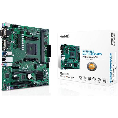 AM4 ASUS PRO A520M-C II/CSM mATX D4