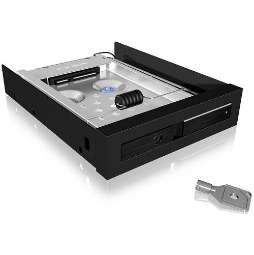 Antivibration-Wechselrahmen 1xSATA 6Gbit/s 2.5 zu 1xSATA Host. trägerlos. für 3.5 Schacht ICY BOX