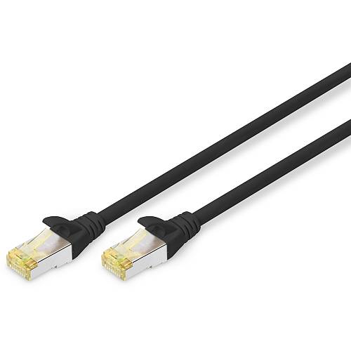 DIGITUS CAT 6A S/FTP Patchkabel. 0.5m. schwarz