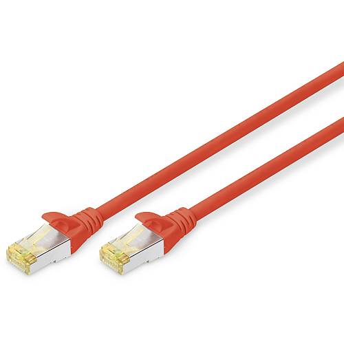 DIGITUS CAT 6A S/FTP Patchkabel. 10m. rot