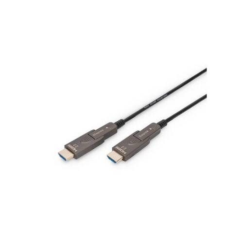 DIGITUS HDMI AOC Hybrid Glasfaserkabel 4K abnehmbar 30m schw