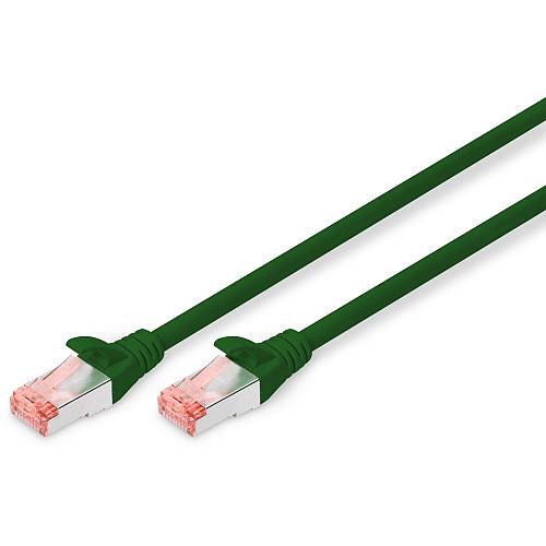 Patchkabel CAT6 RJ45 S/FTP Länge 0.25 m. Farbe green AWG 27/7. Cu. Digitus