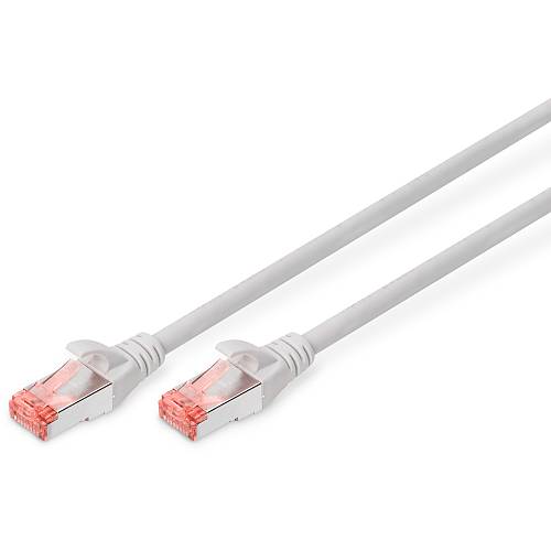 DIGITUS Patchkabel Cat6 S/FTP 2xRJ45 2.0m grau Hebelschutz Polybeutel