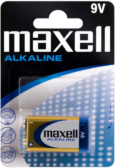 Maxell Batteries 9V 6lr61, Alkaline, 1PK Blister 4902580150259