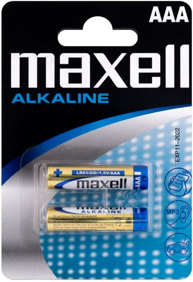 Maxell Batteries Aaa LR03 2PK Blist 4902580164577
