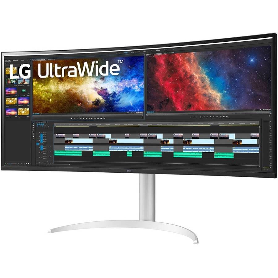 96.5cm/38 (3840x1600) LG UltraWide 38BQ85C-W 21:9 UWQHD IPS Curved 5ms 75Hz HDMI DP USB-C Speaker White