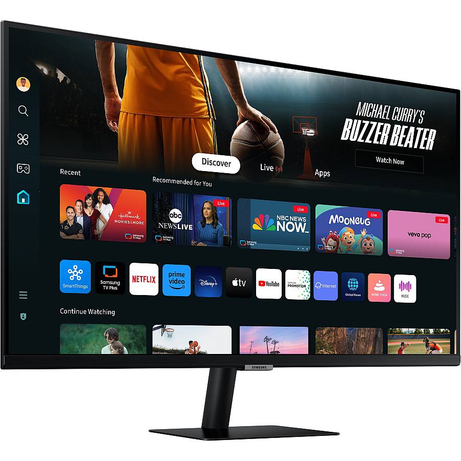81.3cm/32 (3840x2160) Samsung LS32DM700UUXEN 16:9 4K UHD 4ms 60Hz HDMI USB-C Tizen Wifi Speaker Black