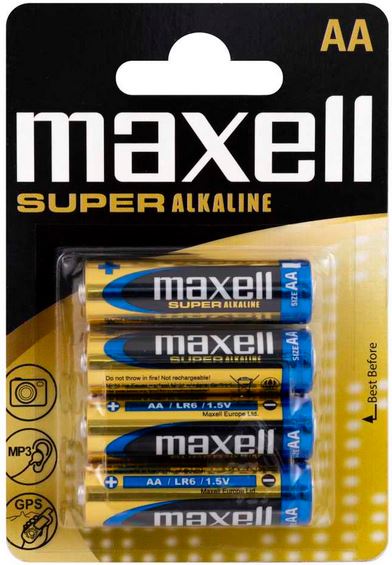 Maxell Batteries Aa LR6 4PK Blister 4902580163761