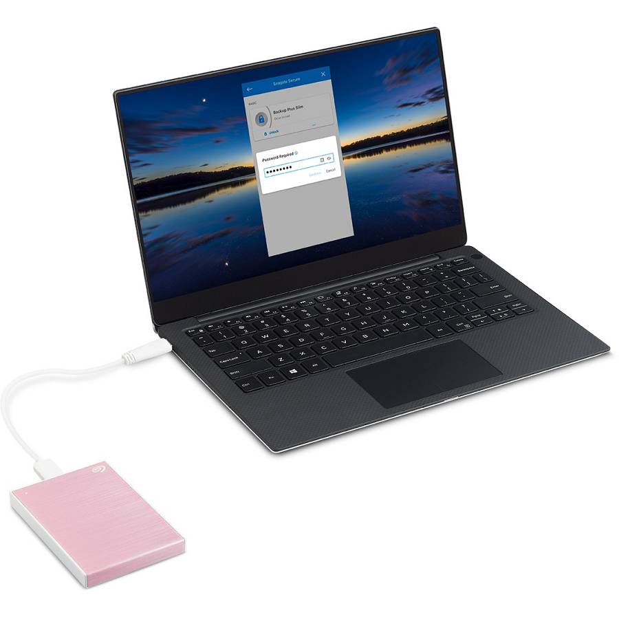 SEAGATE One Touch 2TB External HDD with Password Protection Rose Gold