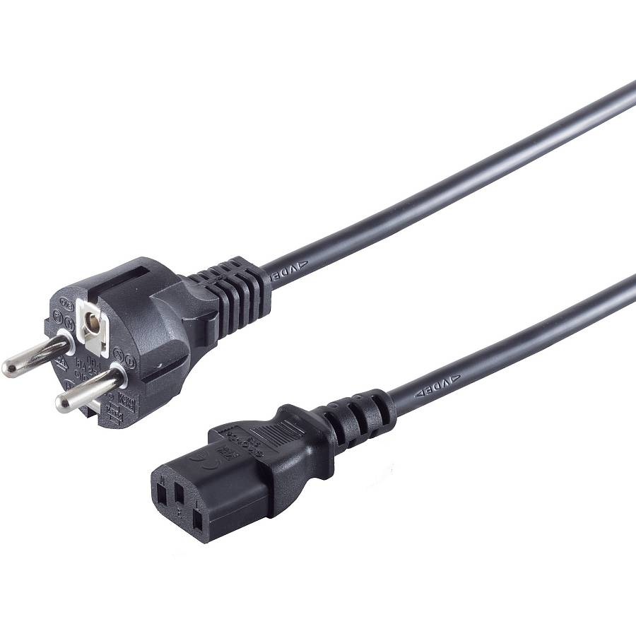 Strom Kaltgerätekabel C13 1.8m Schwarz
