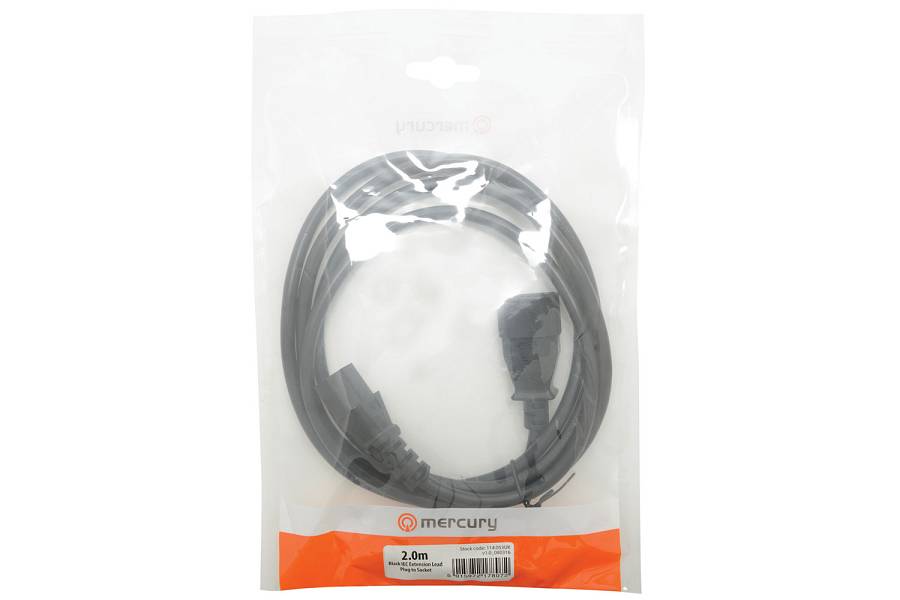 Mercury IEC Extension Lead 2.0m Bag 114.053UK