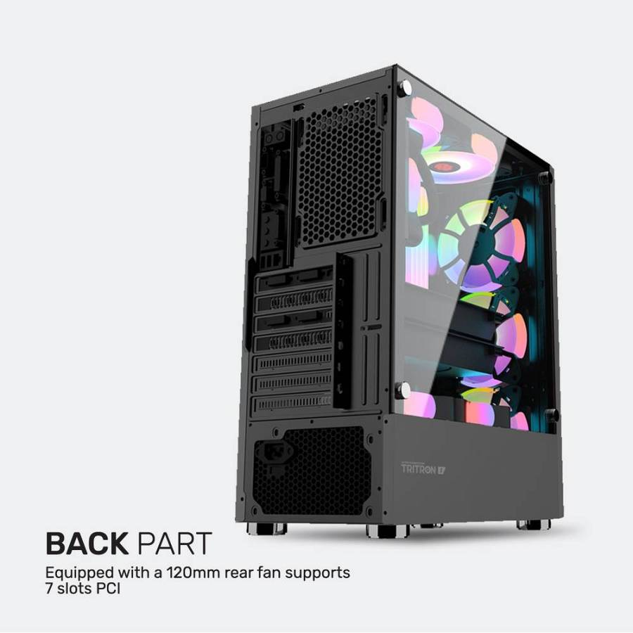 Armaggeddon Gaming Case ATX 3xARGB TRITRON 3 Black